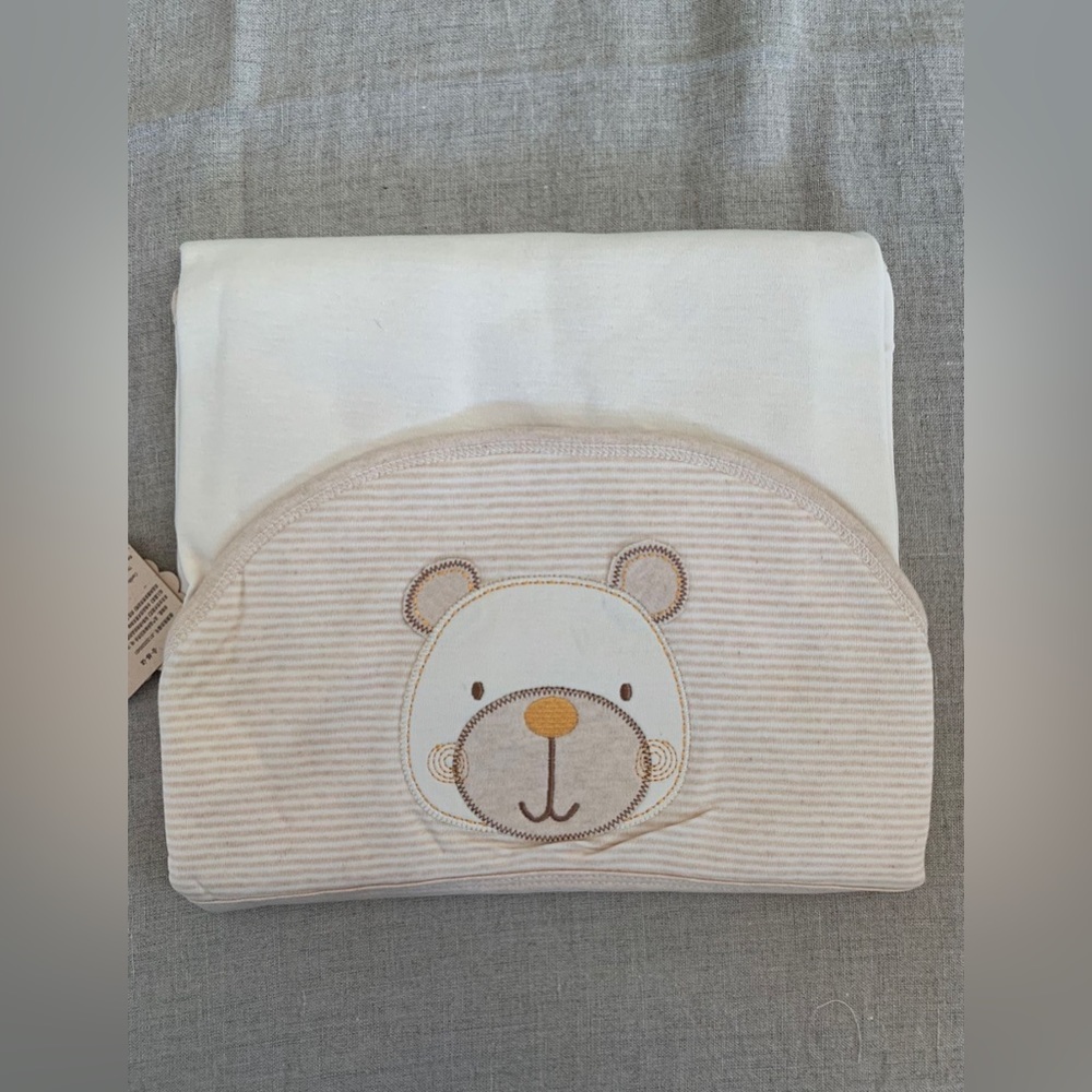 Certified Organic Cotton Baby Wrap with Bear